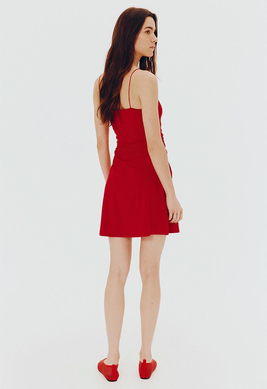 H&M - Draped slip dress - red