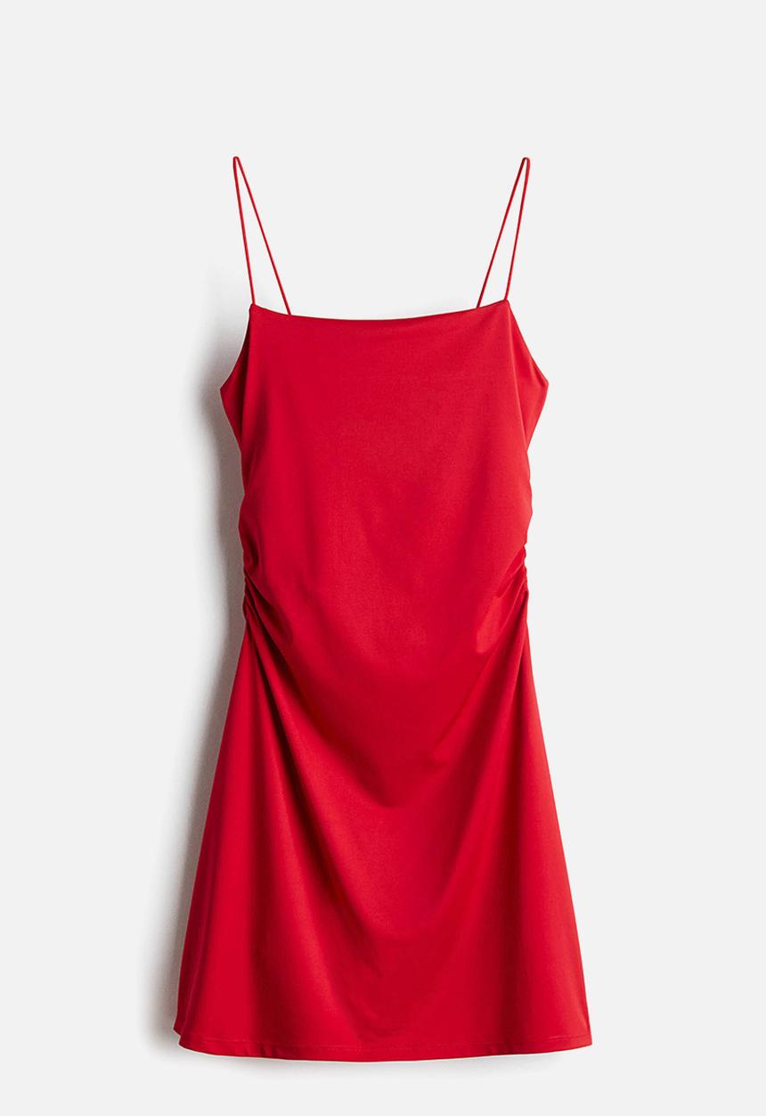 H&M - Draped slip dress - red