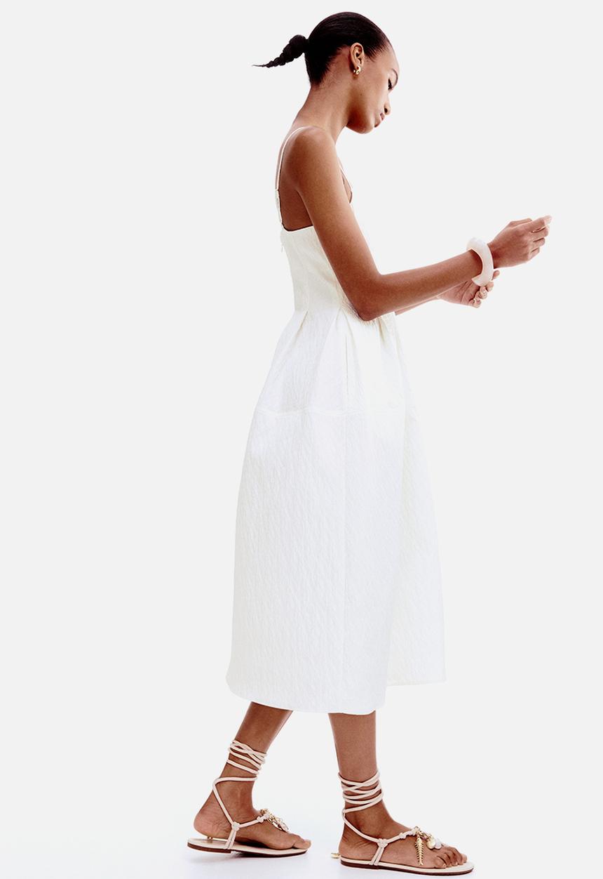 H&M - Jacquard-weave dress - white