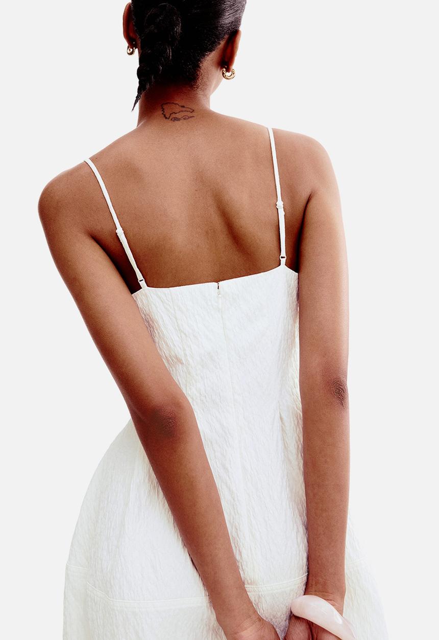 H&M - Jacquard-weave dress - white