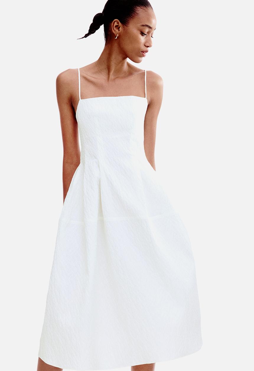 H&M - Jacquard-weave dress - white