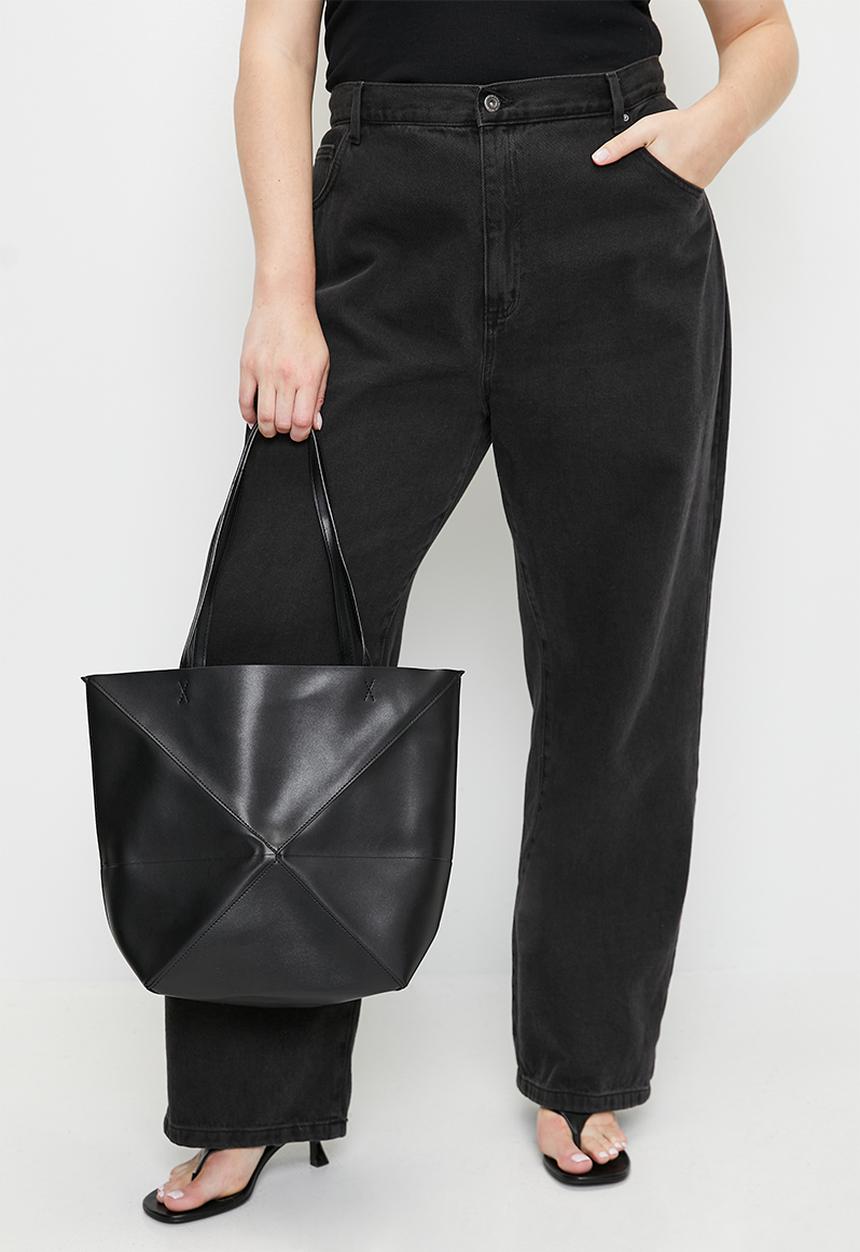 Tessa Design - Sabina panelled tote bag-black