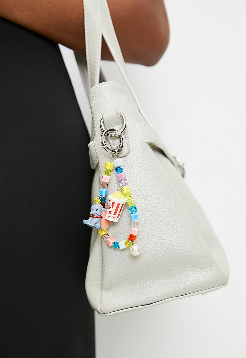Tessa Design - Erica dumbo quare beaded bag charm-multi