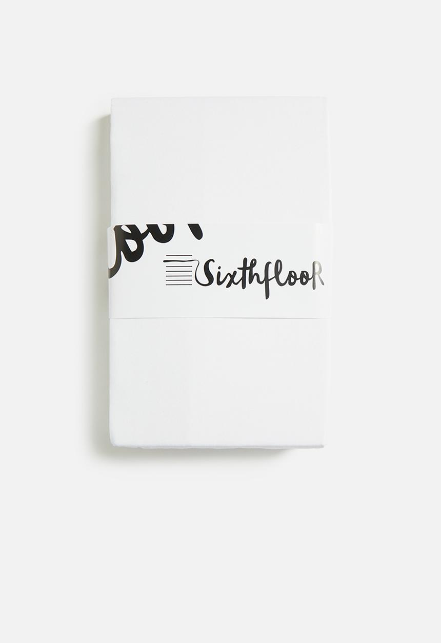 Sixth Floor - Recycled microfibre fitted sheet - white