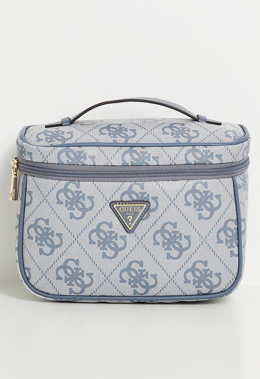 GUESS - Berta toiletry train case -  slate logo