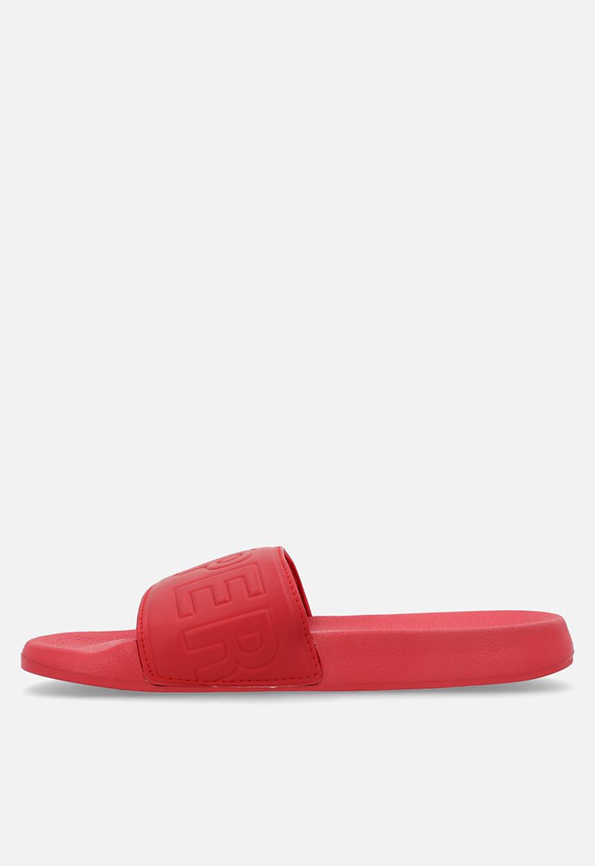 Superdry. - Code Core Vegan Pool Slide - Risk Red/Optic