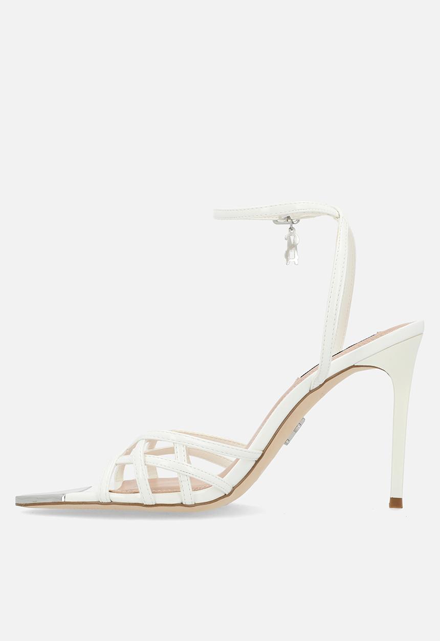 Steve Madden - Peepshow heel - wht patent