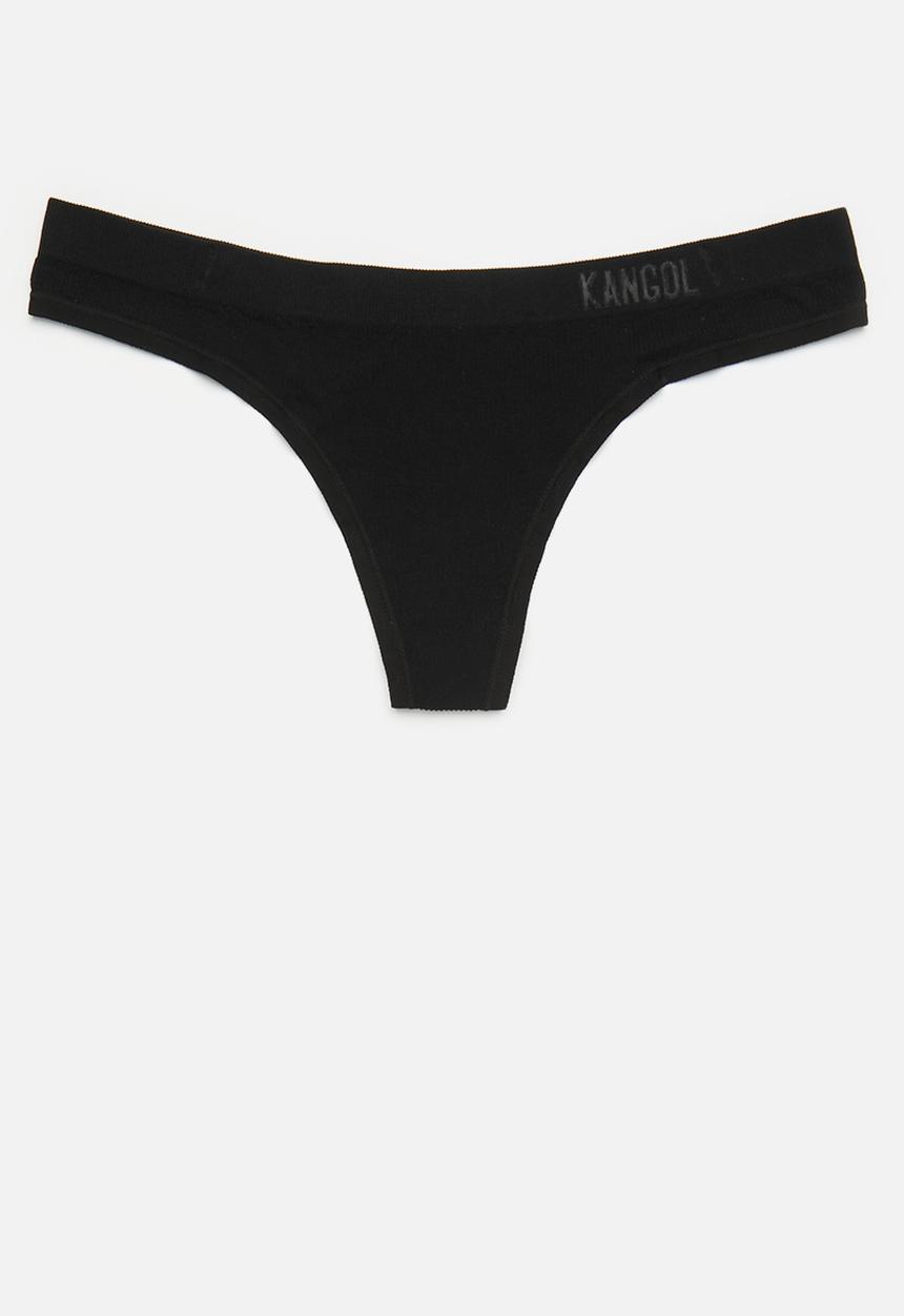 KANGOL - 3 pack seamless ribbed thong - raspberry/blue mist/black