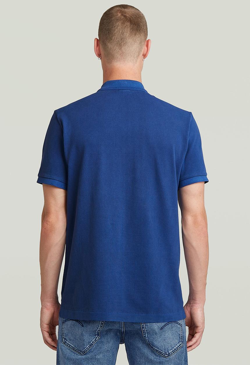 G-STAR - Dunda Overdyed Slim Polo S\S - Racing Blue Gd