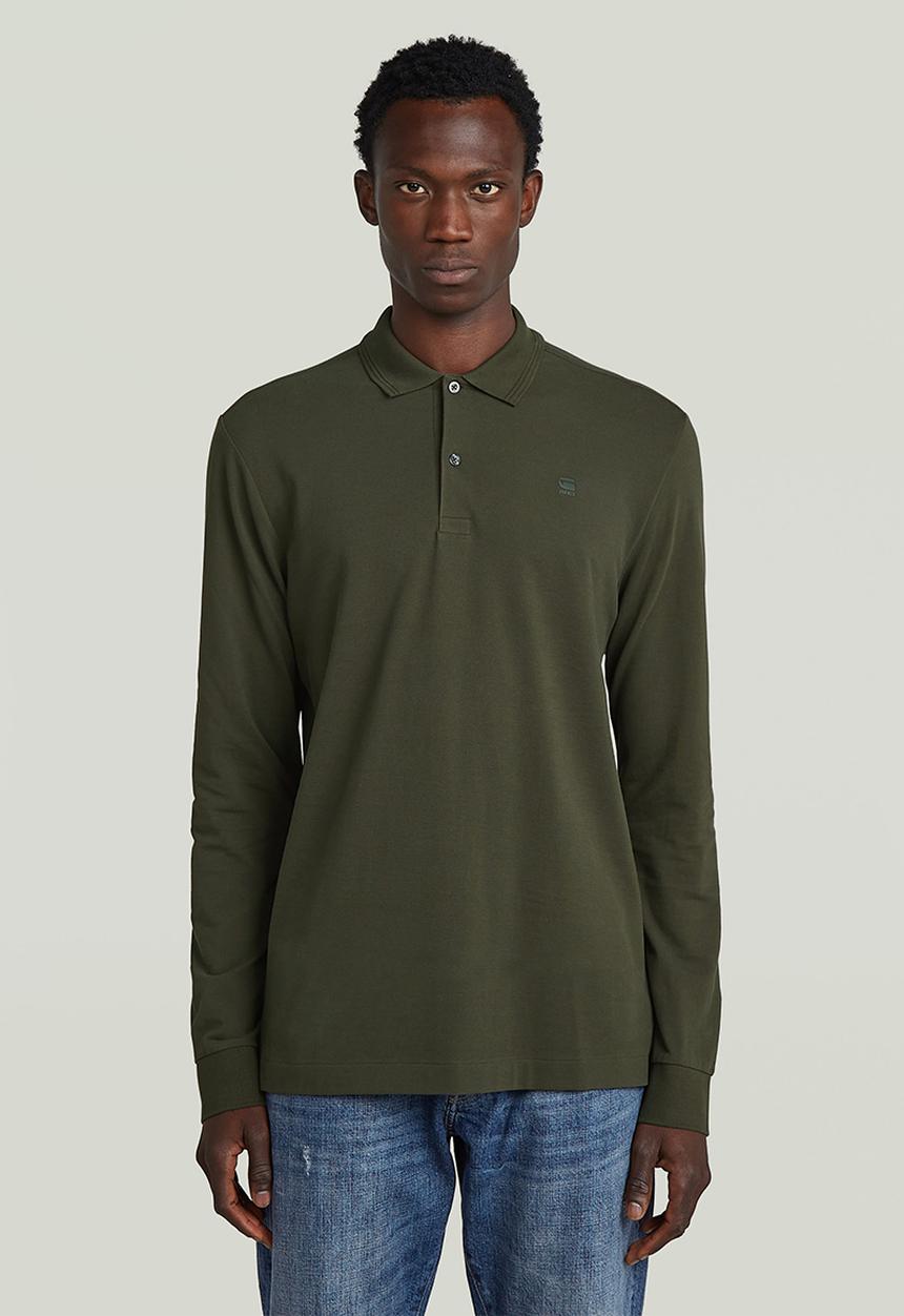 G-STAR - Dunda Slim Polo L\S - Asfalt