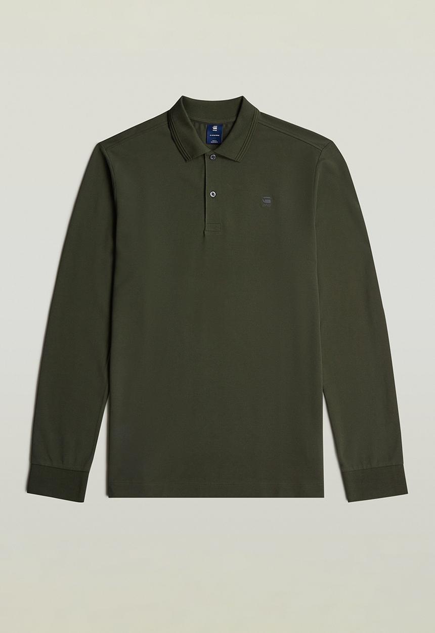 G-STAR - Dunda Slim Polo L\S - Asfalt