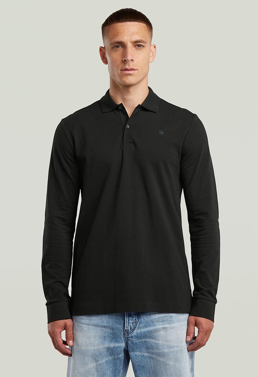 G-STAR - Dunda Slim Polo L\S - Dk Black