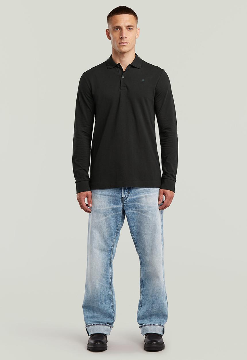 G-STAR - Dunda Slim Polo L\S - Dk Black