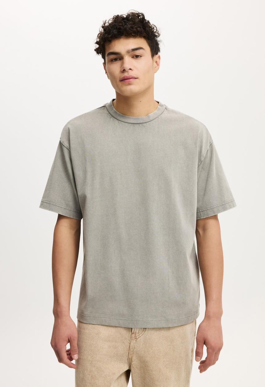 Cotton On - Box Fit T-shirt - Slate Stone Wash