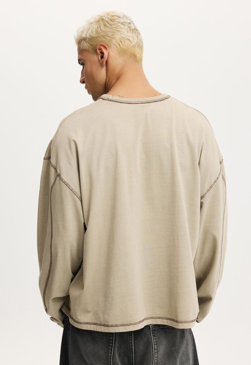 Cropped Fit Honda X Jt Racing Long Sleeve T-Shirt - Lcn Hon Gravel
