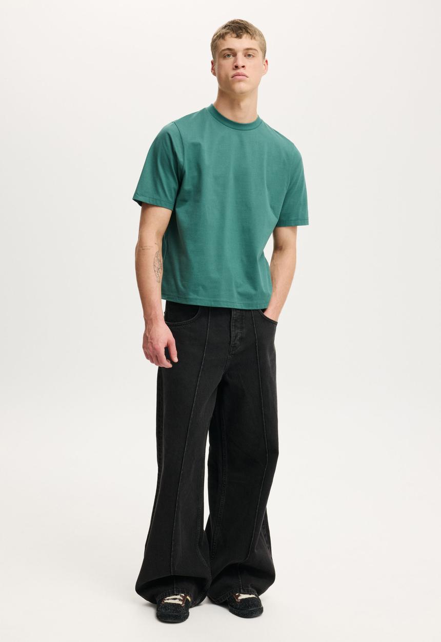 Cotton On - Cropped Fit T-shirt - Frosted Teal