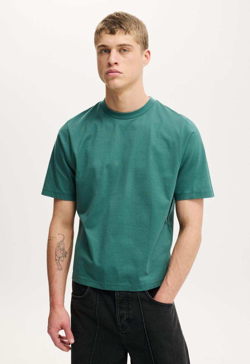 Cotton On - Cropped Fit T-shirt - Frosted Teal