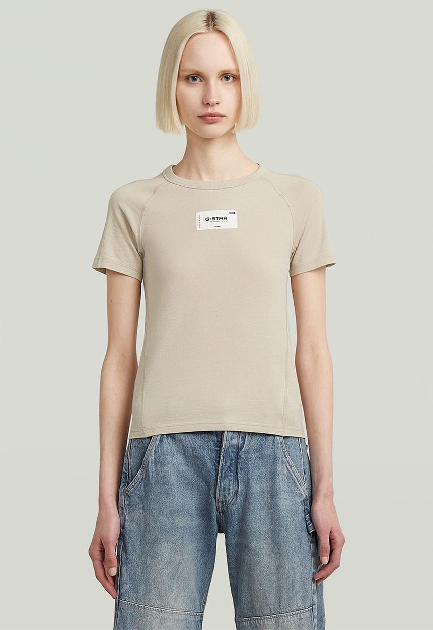 G-STAR - Embro Patch Slim T-Shirt Wmn - Dk Brick