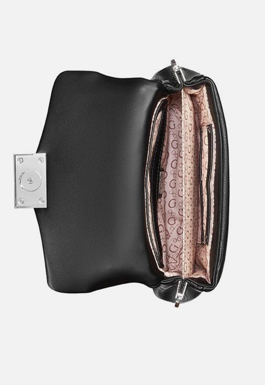 GUESS - Ahb Jarson Crossbody Flap Bag- Black