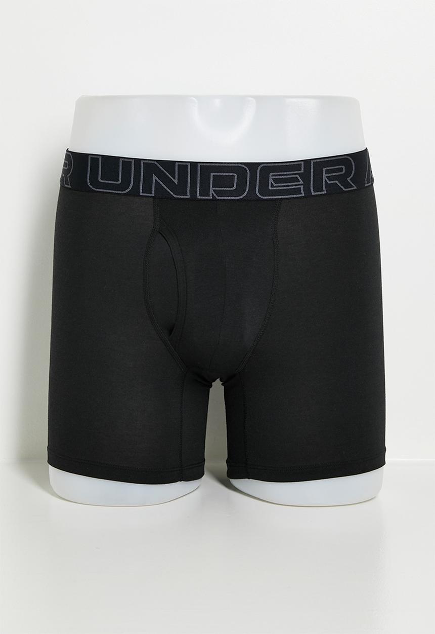 Under Armour - M UA Perf Cotton 6in - Steel Heather /Jasper Blue/Black
