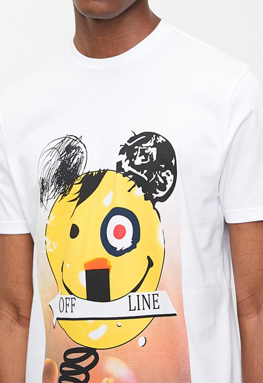 Ben Sherman - Off Line Texture T-shirt - White