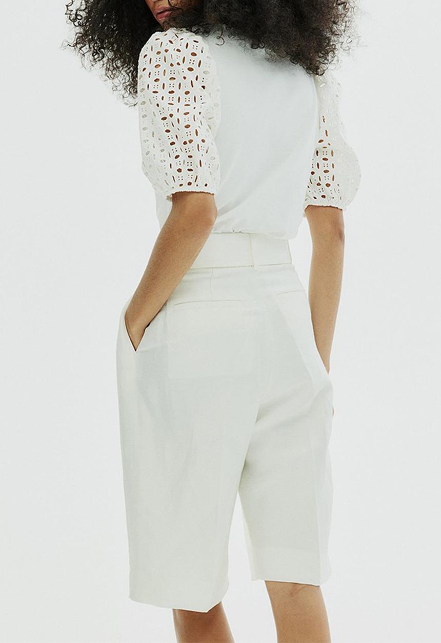 H&M - Puff-sleeved top - white