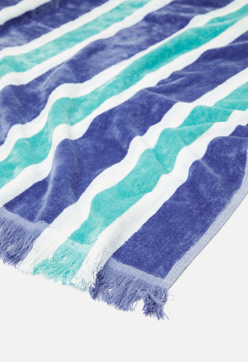Linen House - Luxe Brazil Beach Towel - Blue 