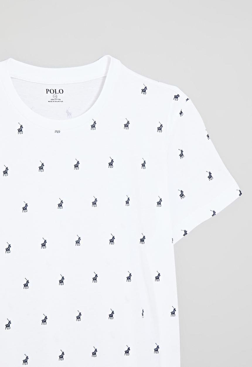 POLO - Boys sebastian monogram ss tee - white