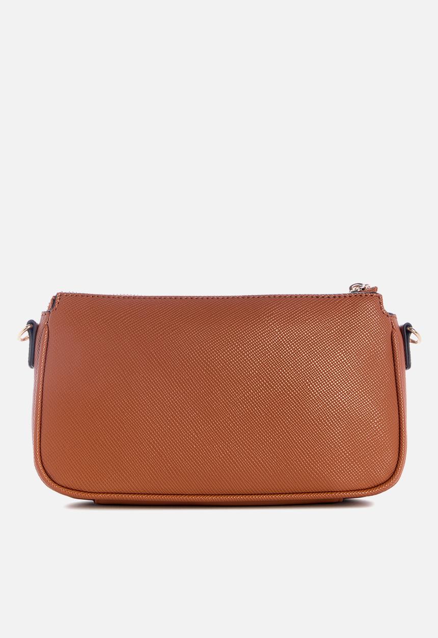 GUESS - Ahb Noelle Ii Dbl Pouch Crossbody Bag - Light Cognac