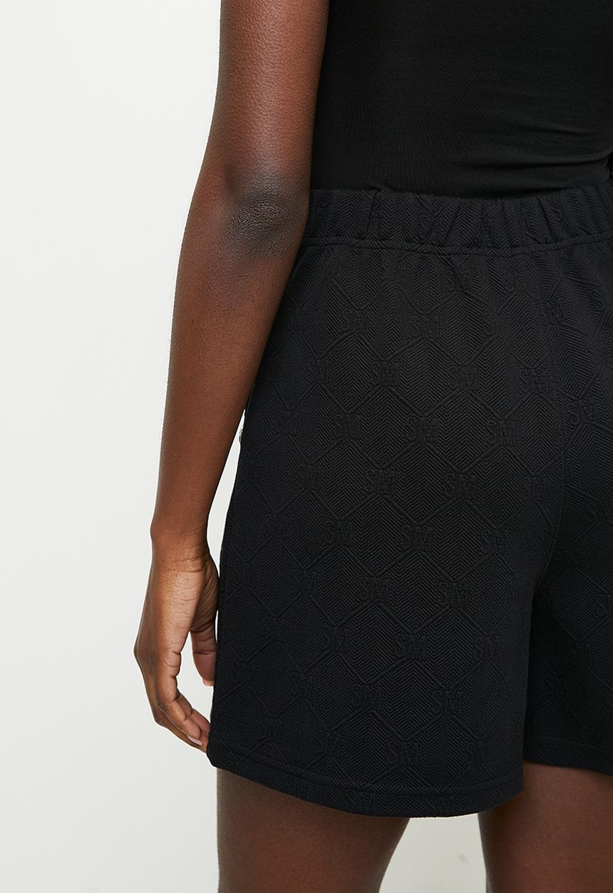 Steve Madden - Ladies Holly High Waisted Shorts With Poppers - Black