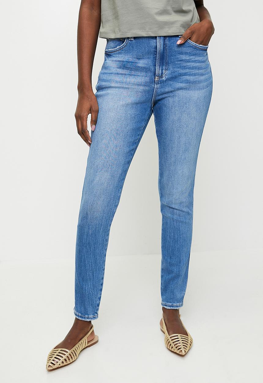 Steve Madden - Zoe Contour Curvy Mid Wash Skinny - Mid Blue