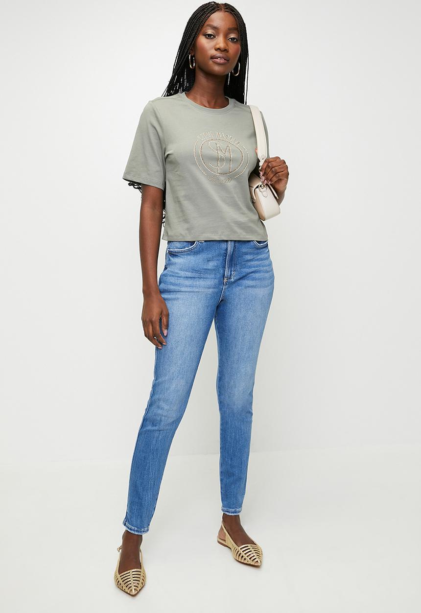 Steve Madden - Zoe Contour Curvy Mid Wash Skinny - Mid Blue