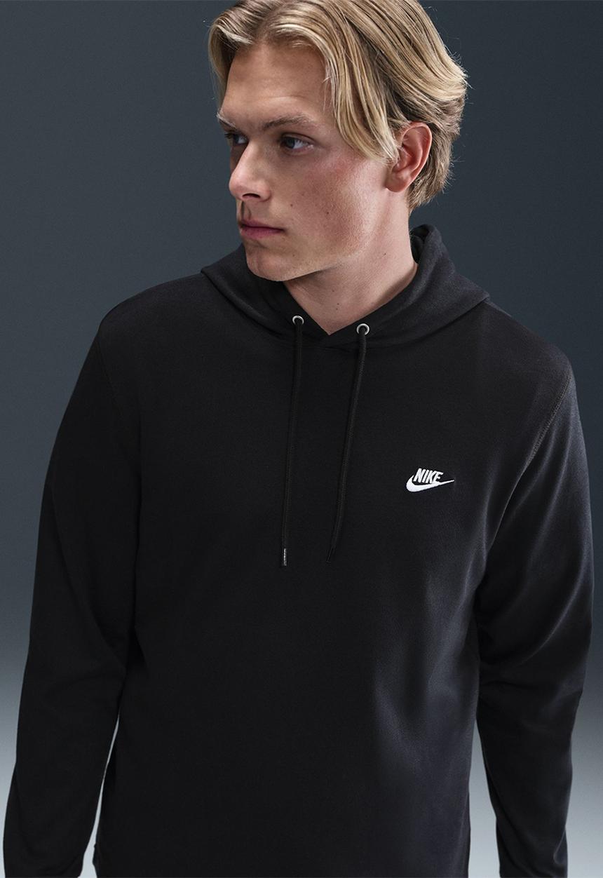 Nike - NSW Club Knit Pullover  Hoodie - Black/White