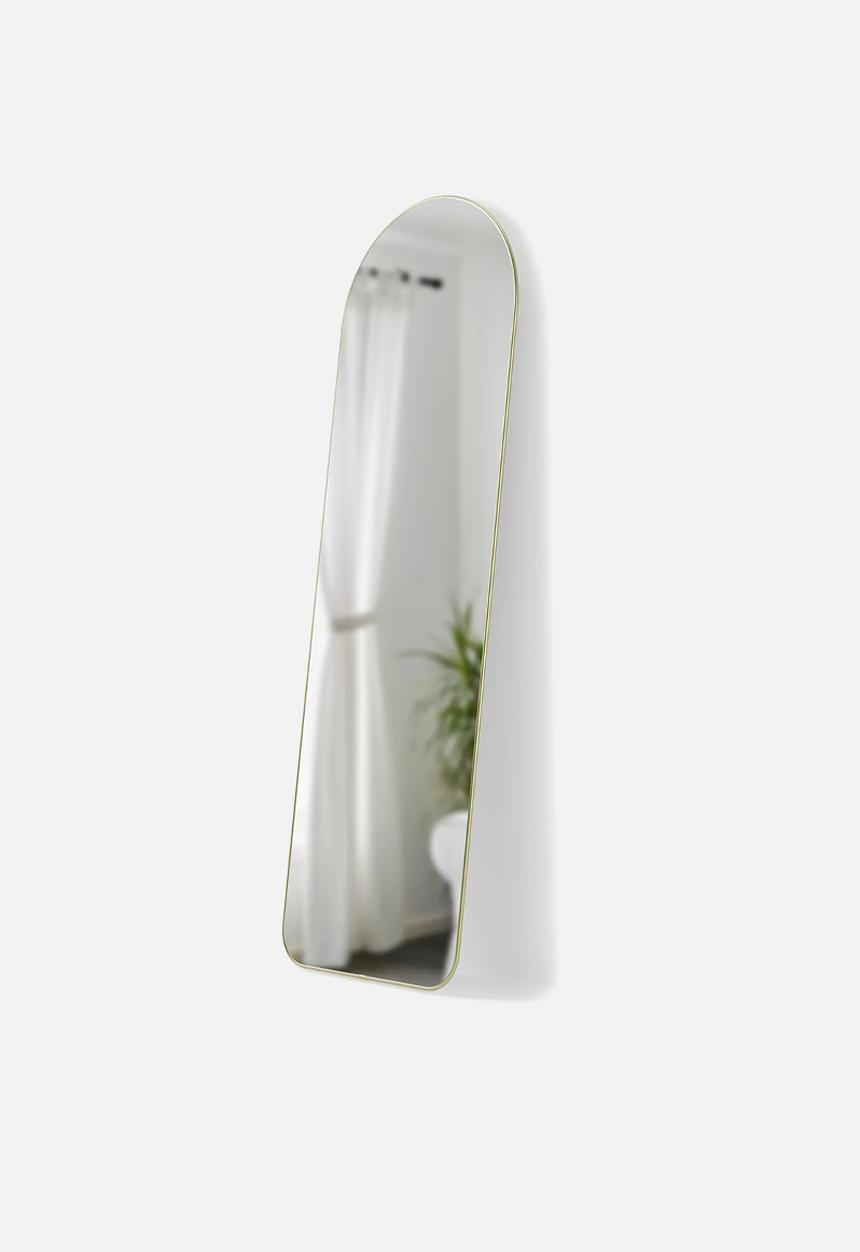 Umbra - Hubba arched leaning mirror - brass