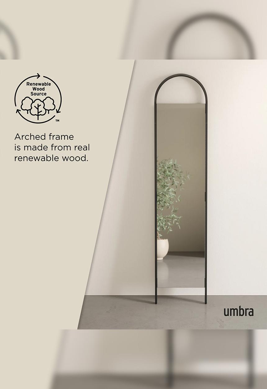 Umbra - Bellwood leaning mirror - black