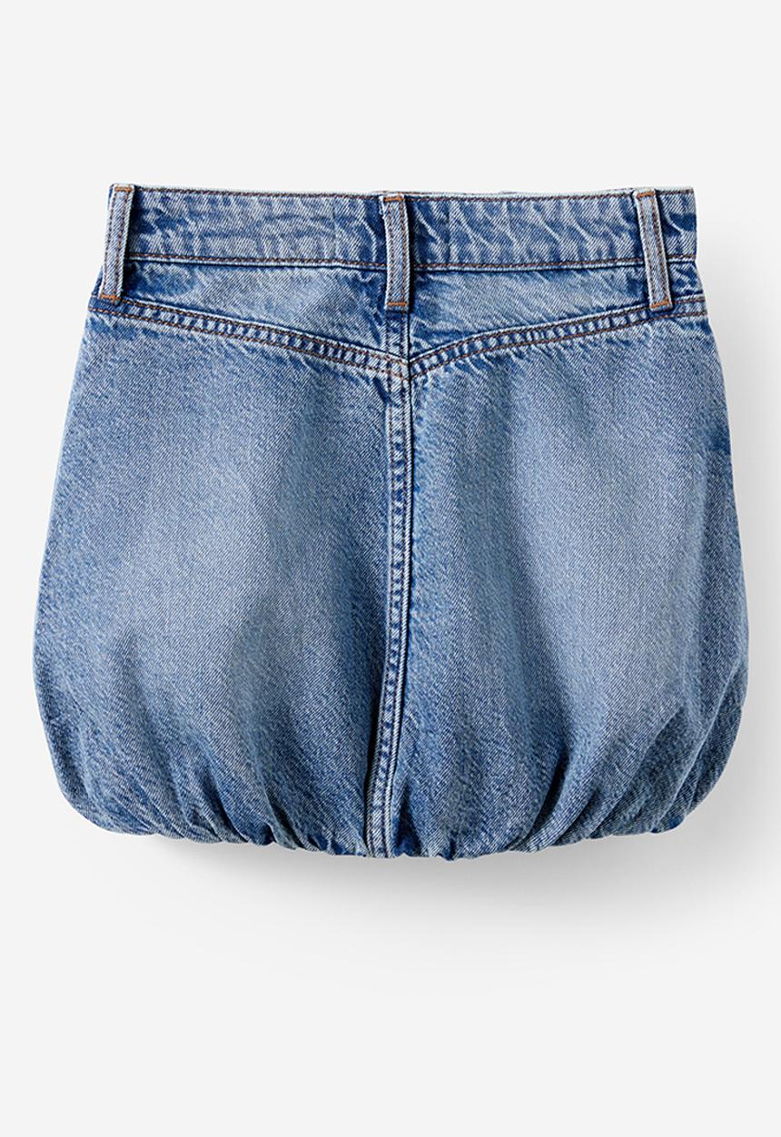 Cotton On - Mini bubble denim skirt - blue haven mid blue