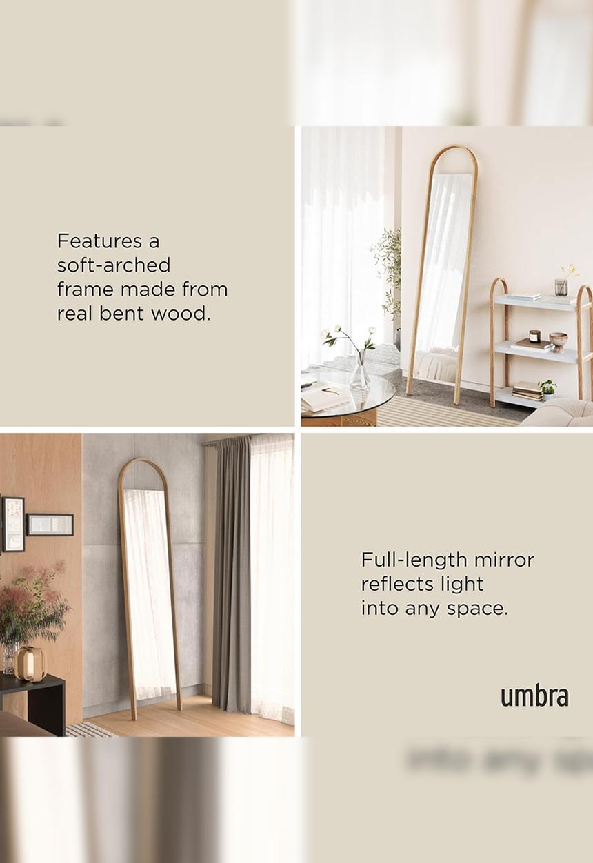 Umbra - Bellwood leaning mirror - natural