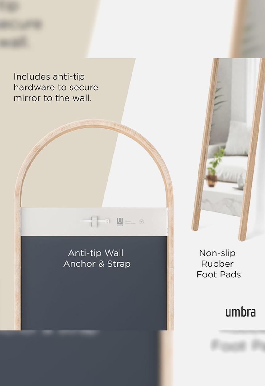 Umbra - Bellwood leaning mirror - natural