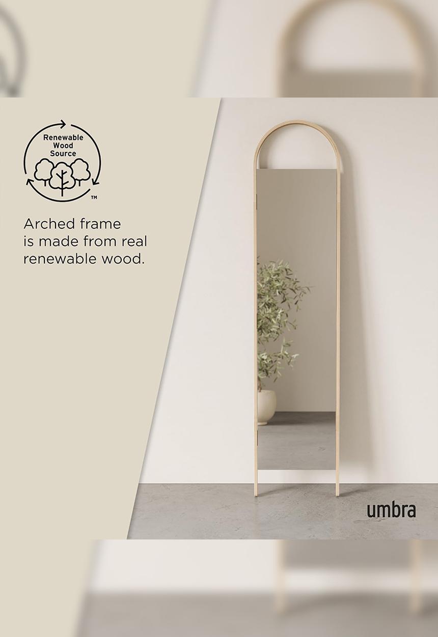 Umbra - Bellwood leaning mirror - natural