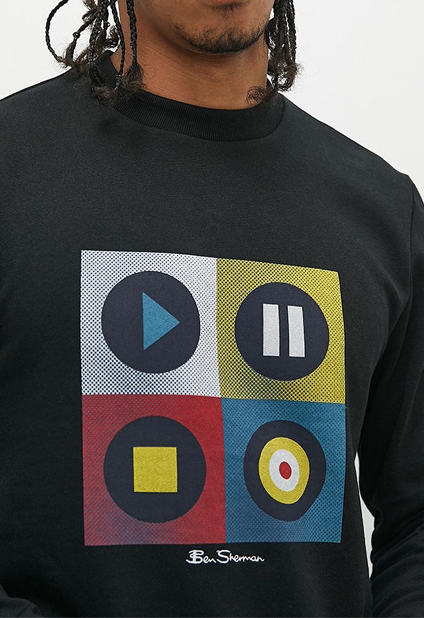 Ben Sherman - Play Tee Crew Sweater 76135 - Black