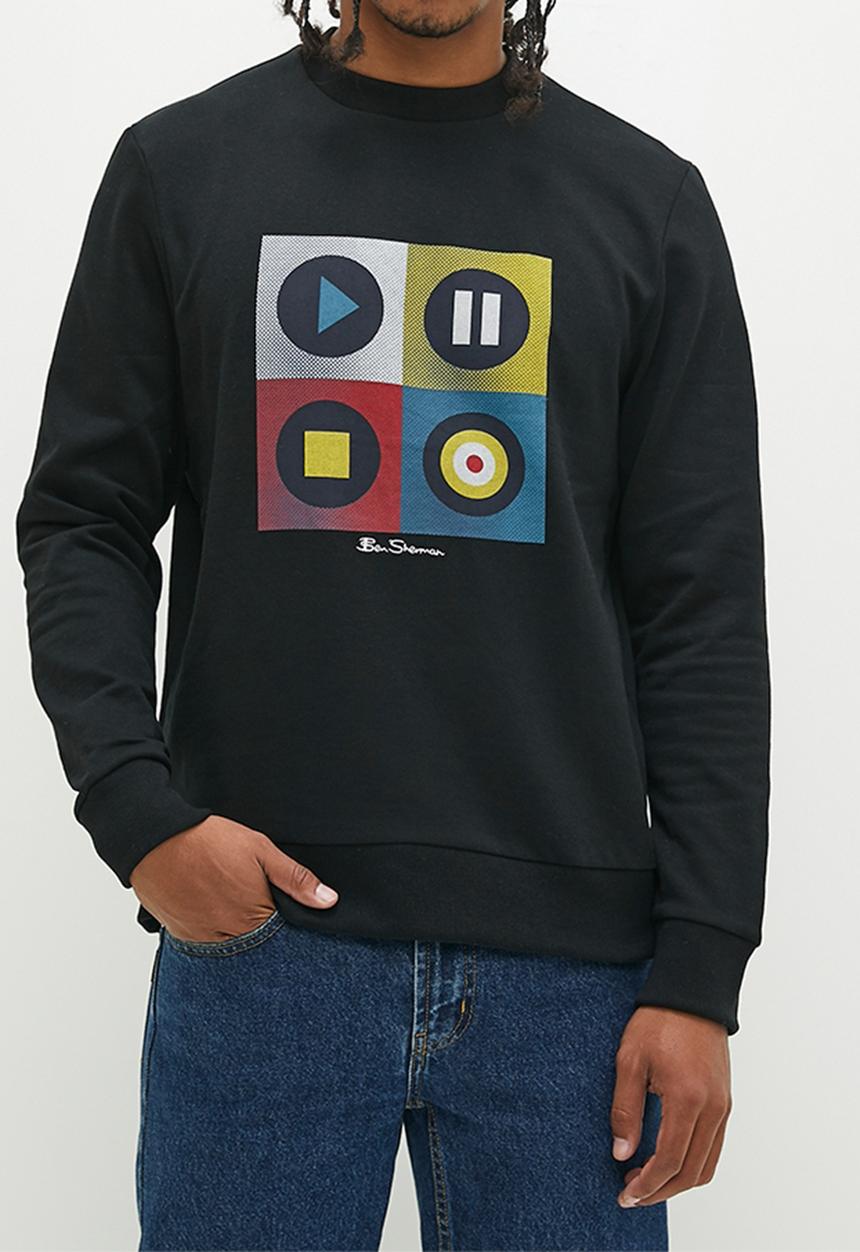Ben Sherman - Play Tee Crew Sweater 76135 - Black