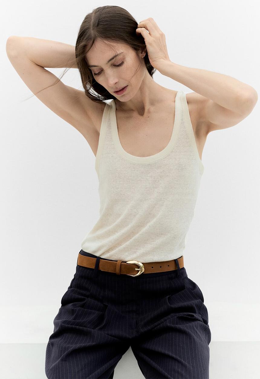 MANGO - Belt maya - dark brown
