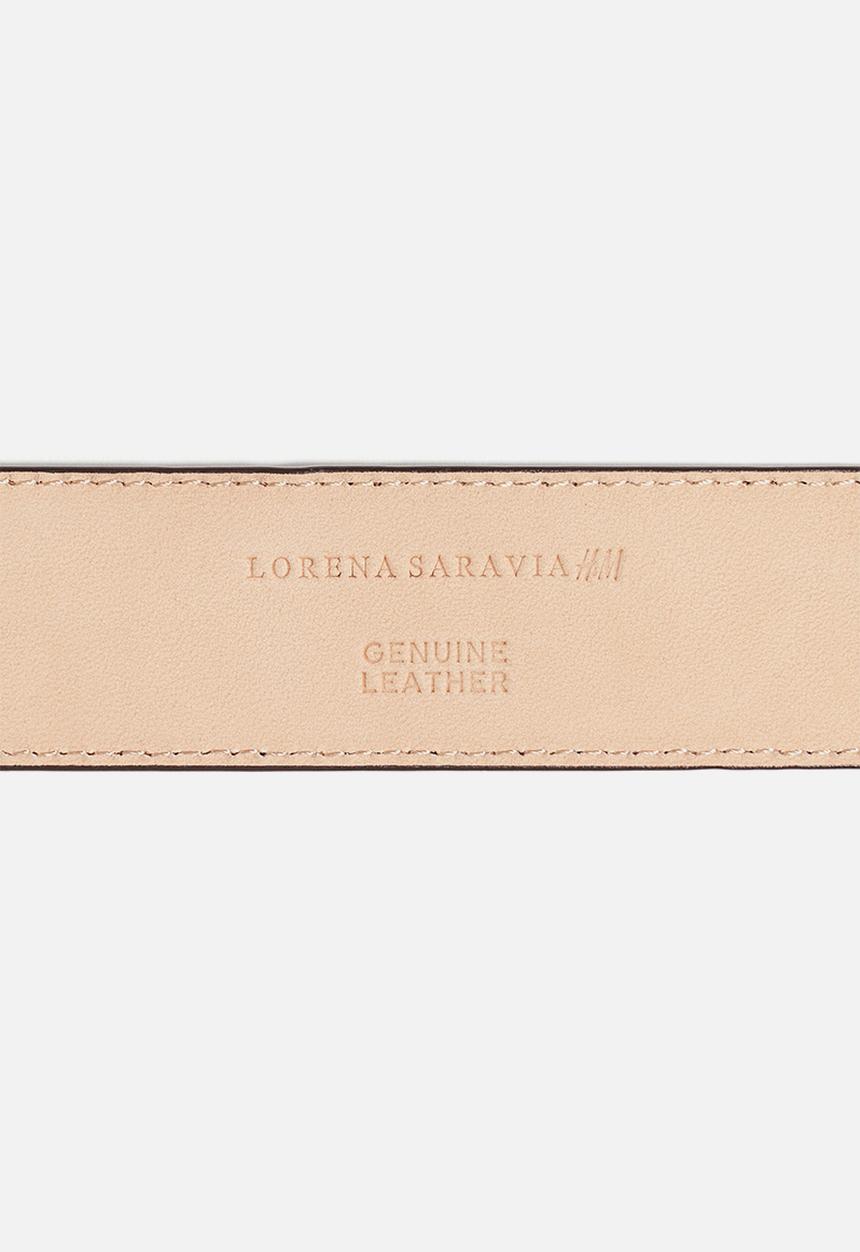 H&M - Lorena Saravia H&M: Leather belt - brown