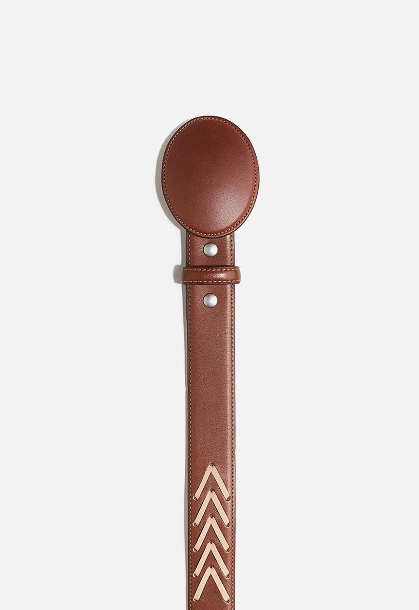 H&M - Lorena Saravia H&M: Leather belt - brown