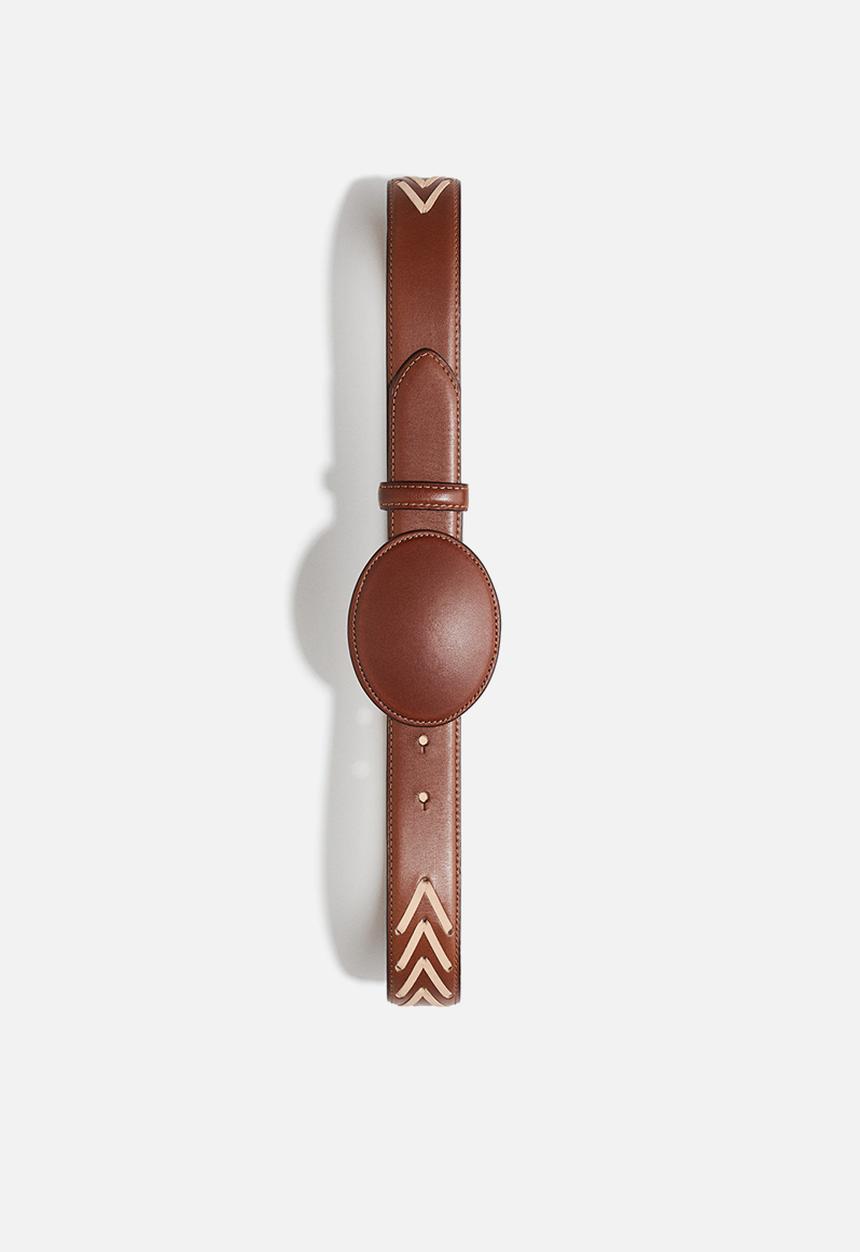 H&M - Lorena Saravia H&M: Leather belt - brown
