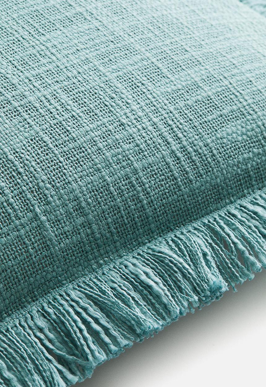 H&M - Slub weave cushion cover - turquoise