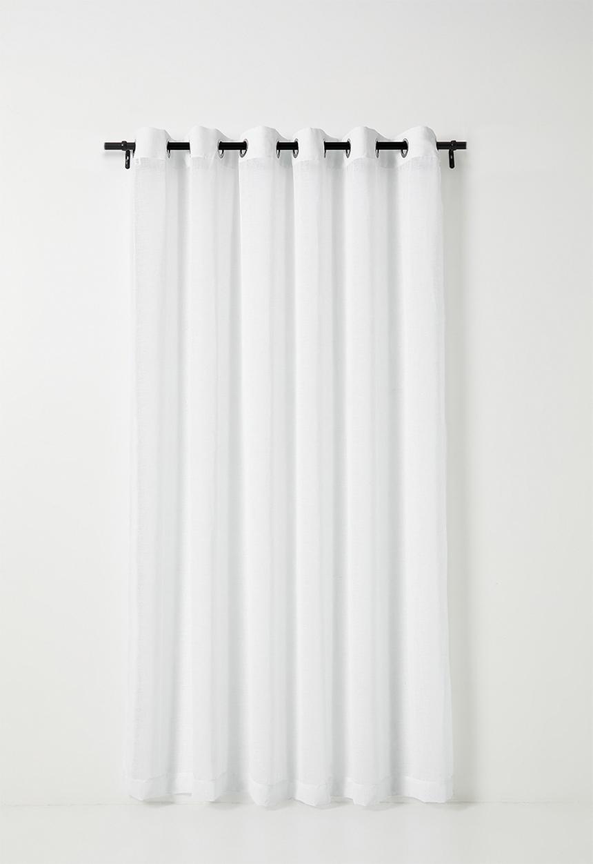 Sixth Floor - Serene sheer Eyelet Curtain - White