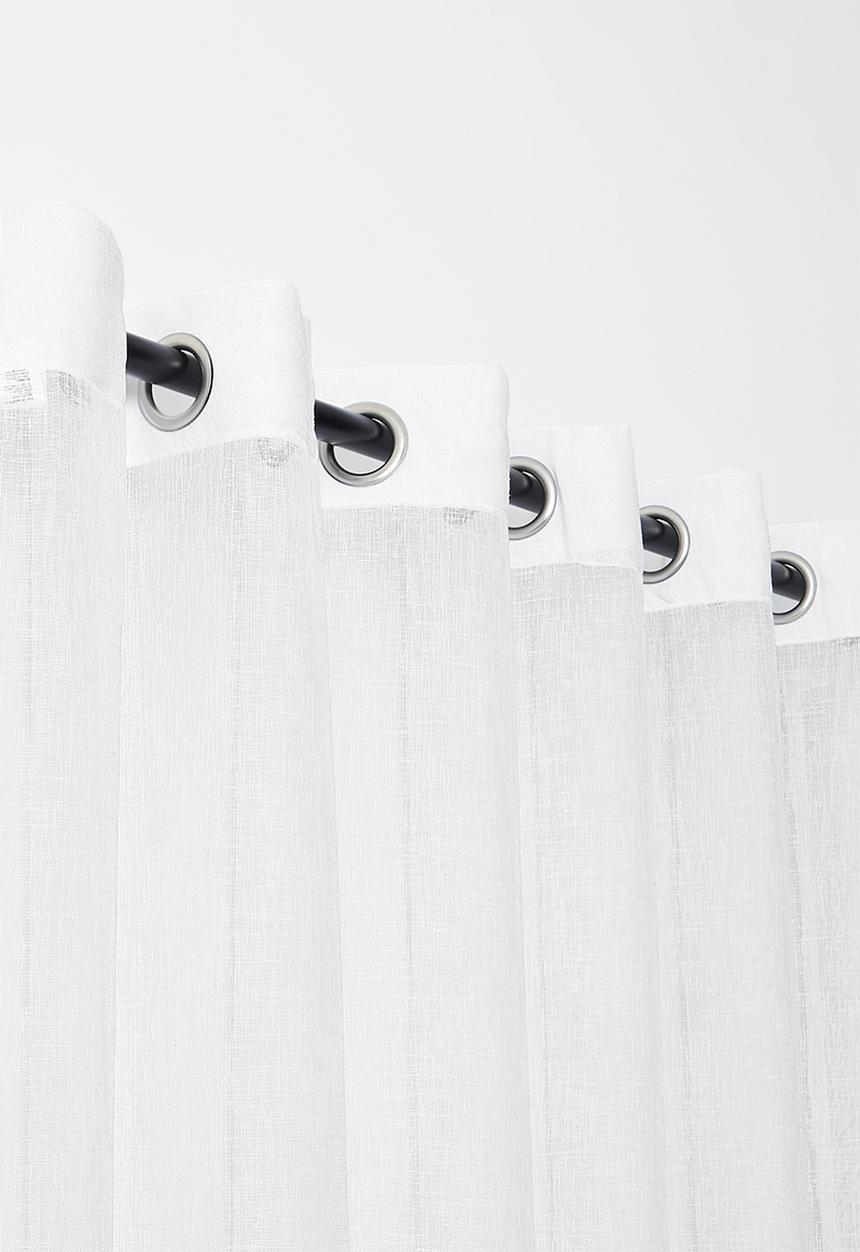 Sixth Floor - Serene sheer Eyelet Curtain - White