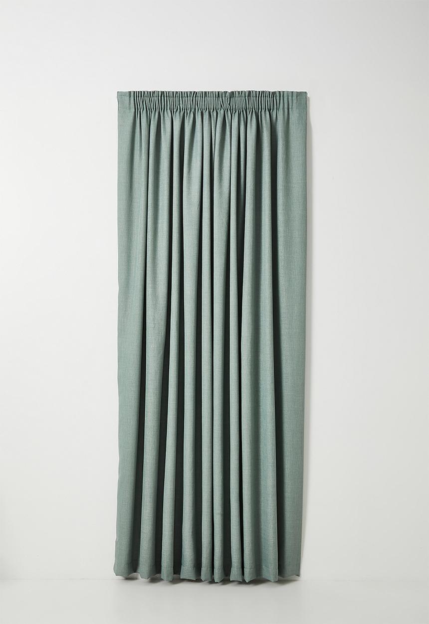 Sixth Floor - Duo Texture Taped Curtain - Sage