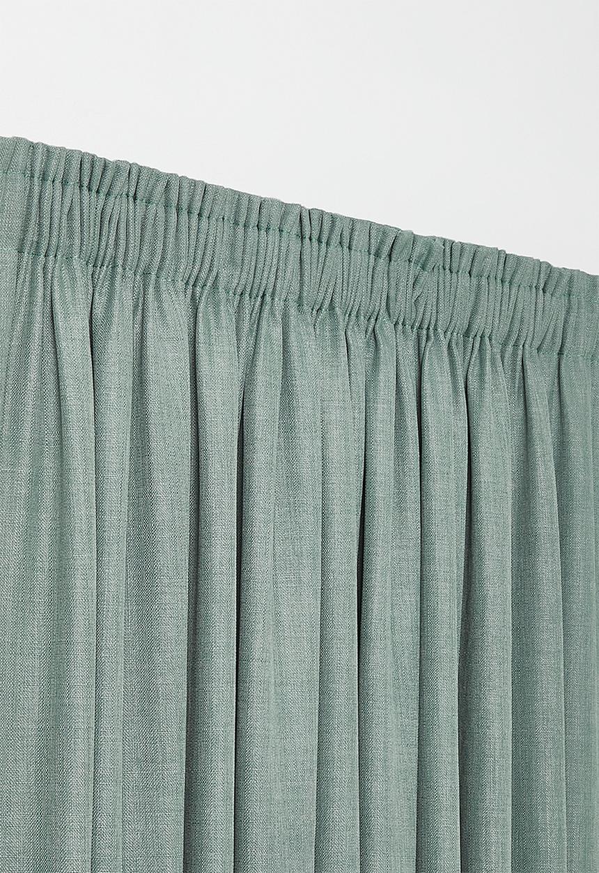 Sixth Floor - Duo Texture Taped Curtain - Sage